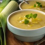 Potato, leek and cauliflower soup